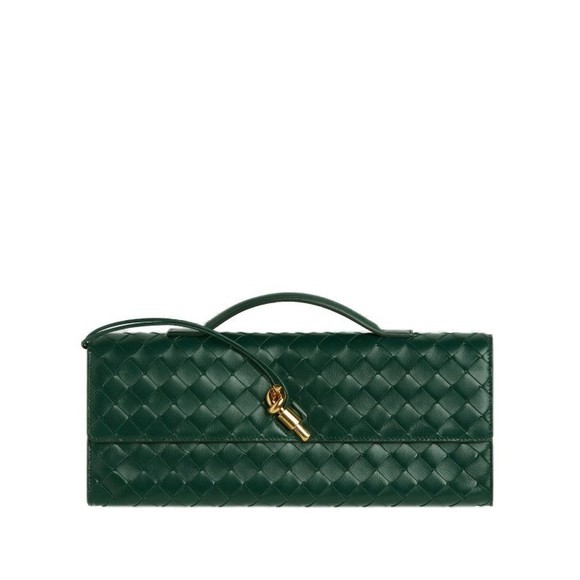 Bottega Veneta Handbags - Bottega Veneta Andiamo Small Leather Top-Handle Clutch Bag - NWT
